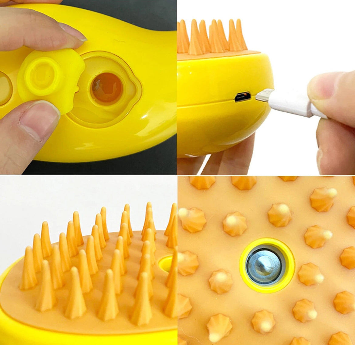 cepillo vaporizador de mascota