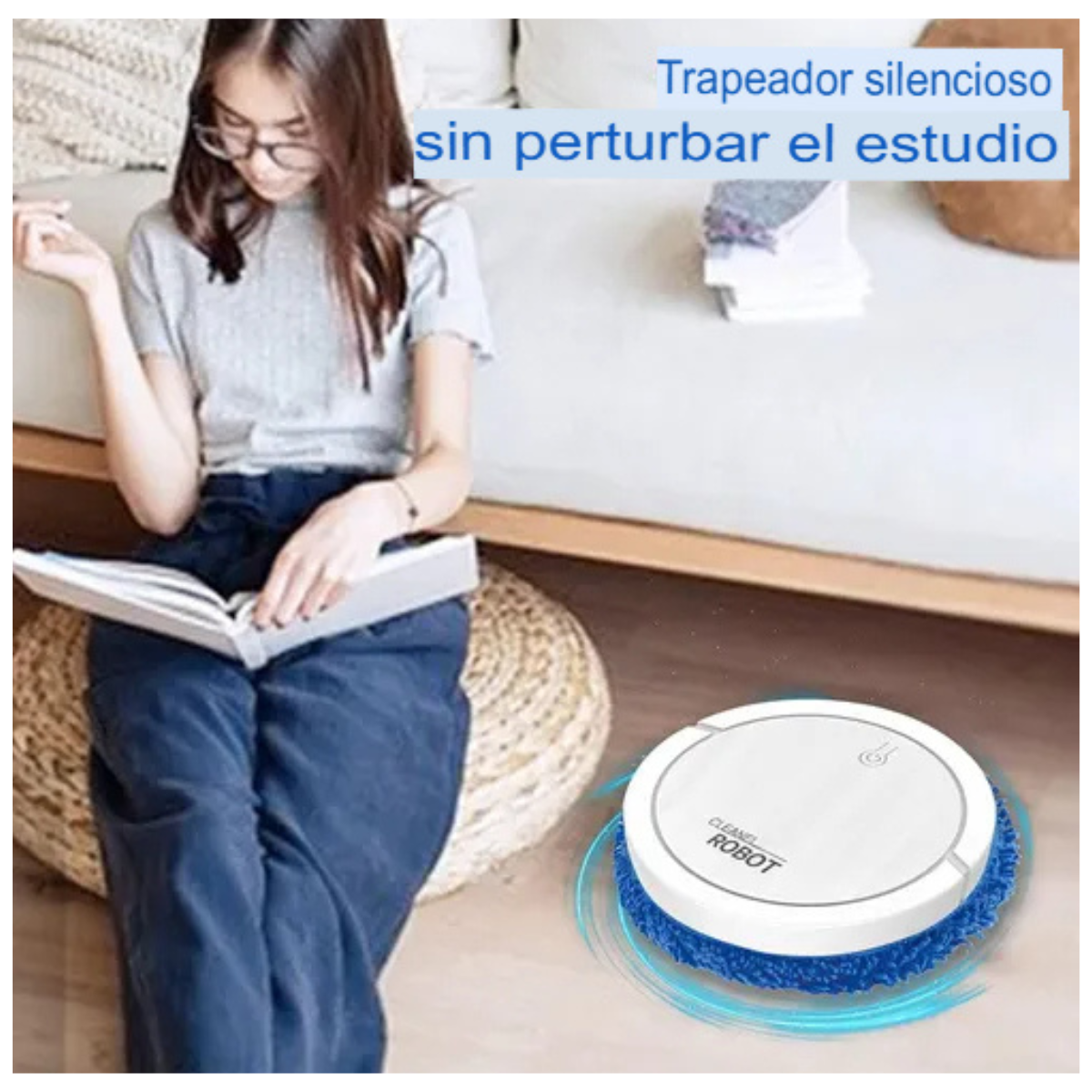 Robot Aspiradora Redondo Blanco