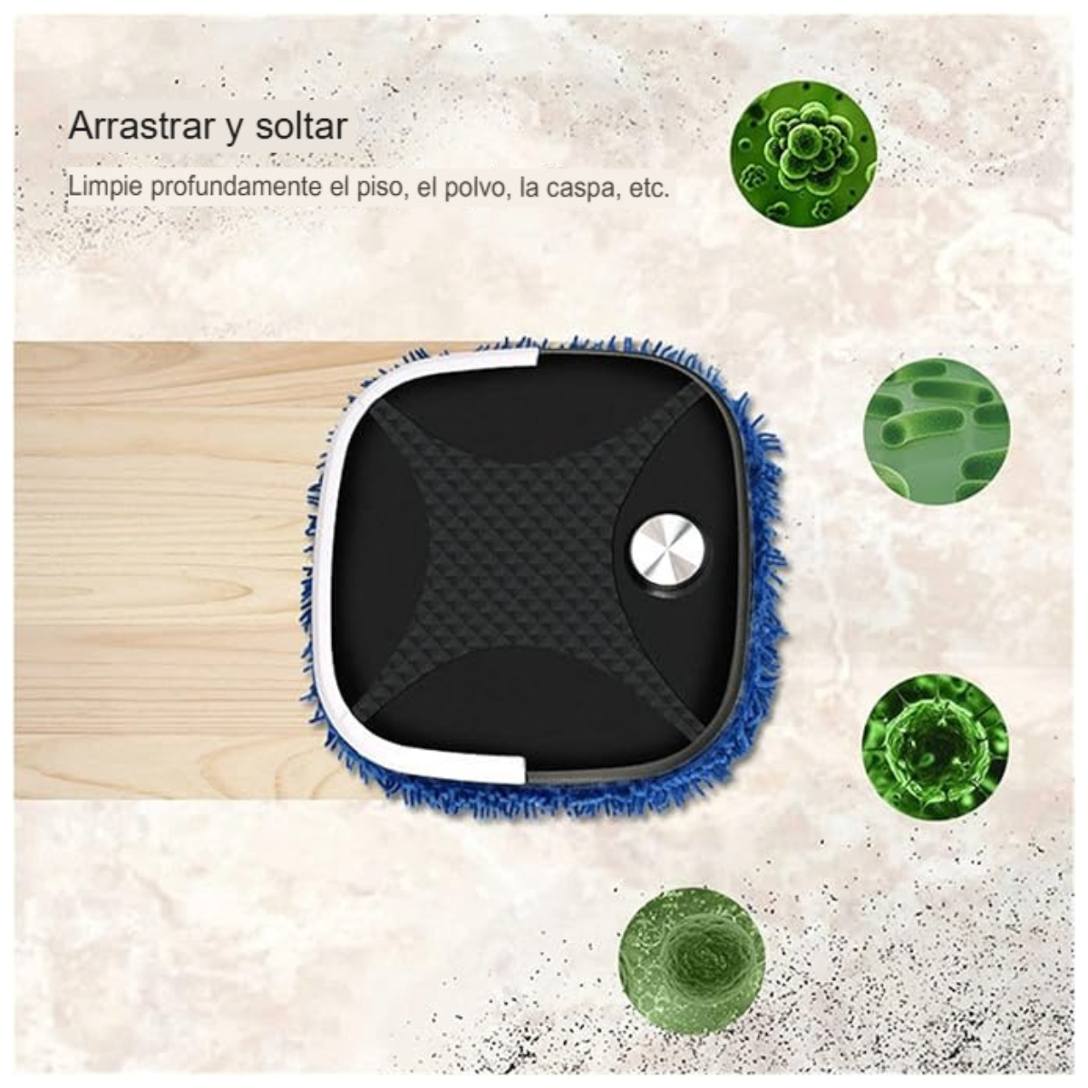 Robot Aspiradora Cuadrado Negro